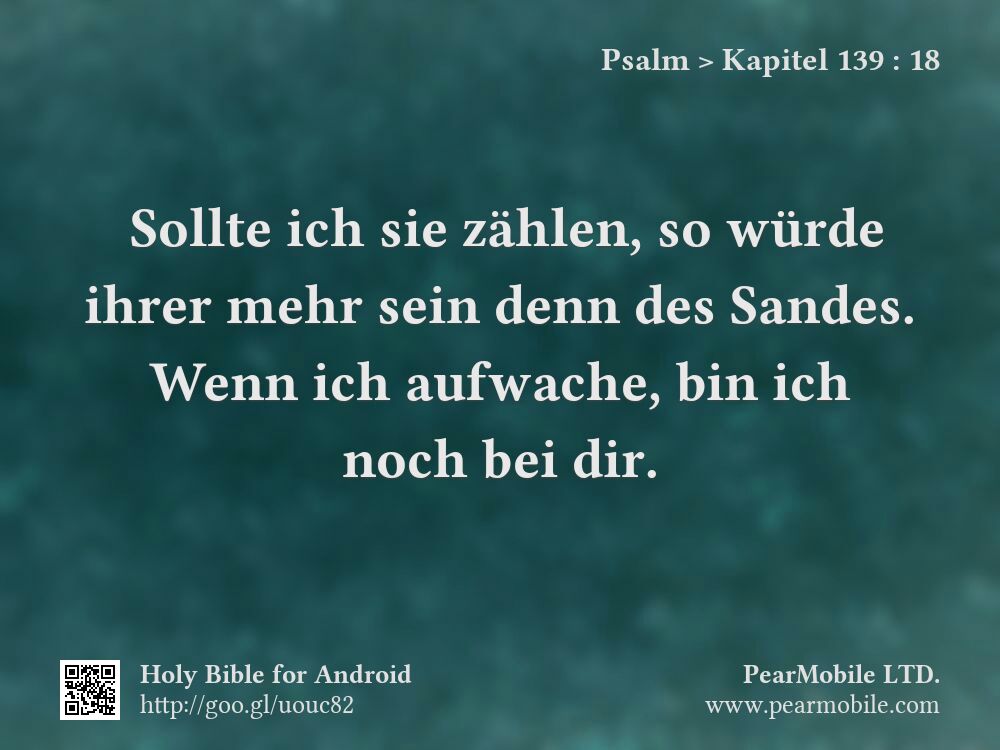 Psalm, Kapitel 139:18